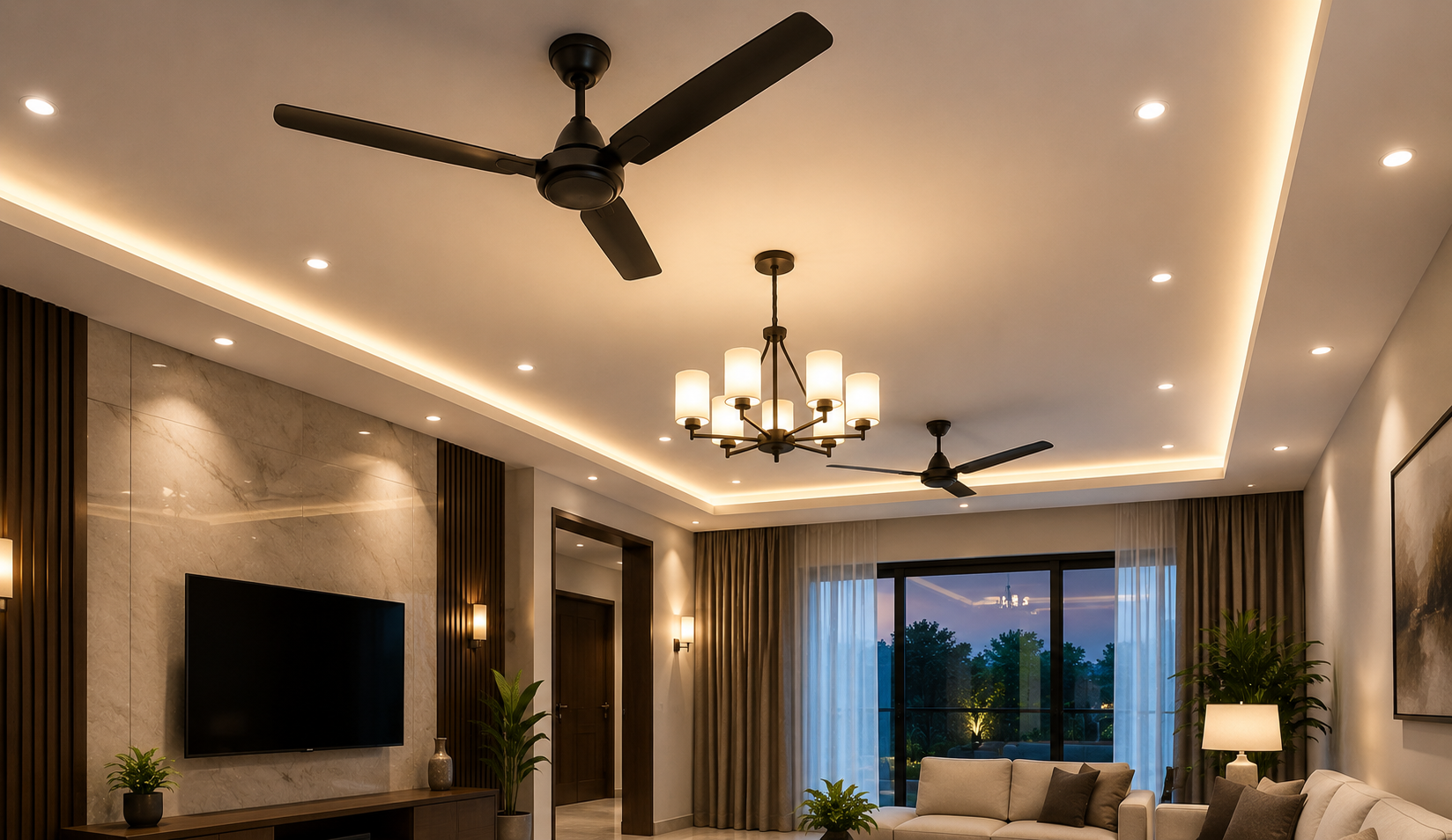 Light & Fan in All Rooms